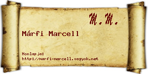 Márfi Marcell névjegykártya